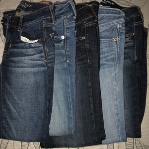 Girls Size 2 Variety American Eagle Jeans 5 pairs